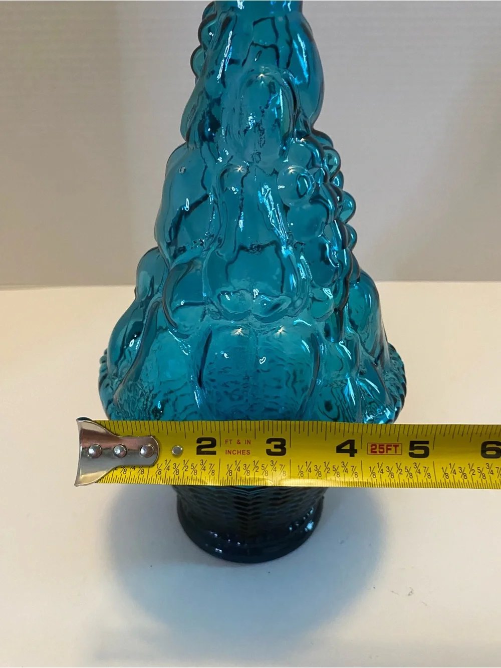 Vintage Blue Glass Fruit Decanter 10